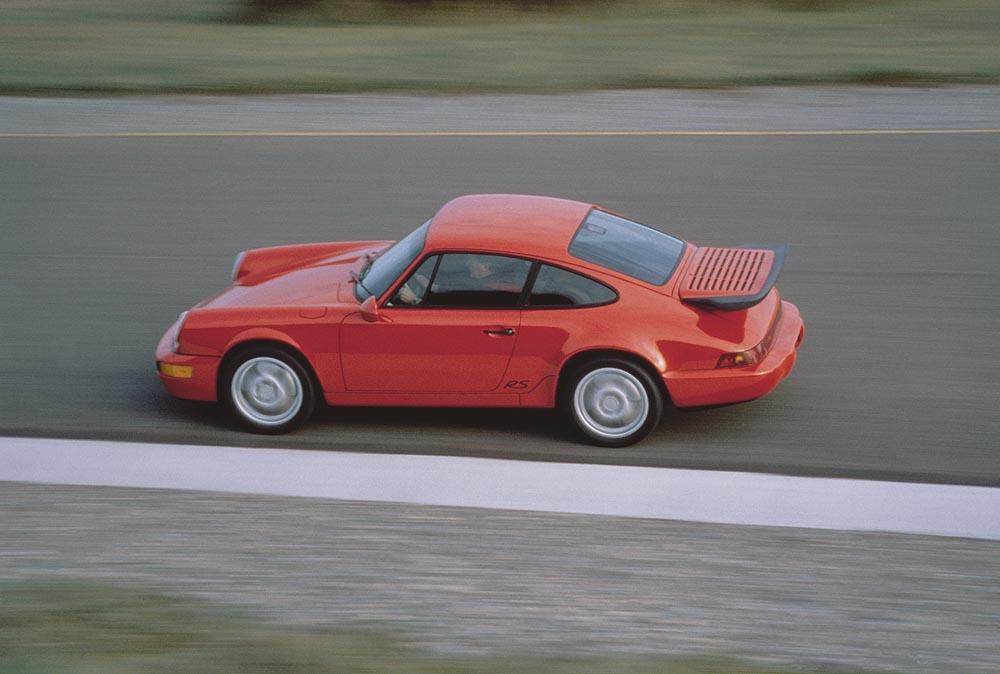 Porsche 964 rs america rouge profil